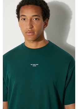 Drôle de Monsieur t-shirt bawełniany Le T-Shirt Slogan Classique męski kolor zielony z nadrukiem PERM-TS202-CO002-DGN ze sklepu PRM w kategorii T-shirty męskie - zdjęcie 173466185
