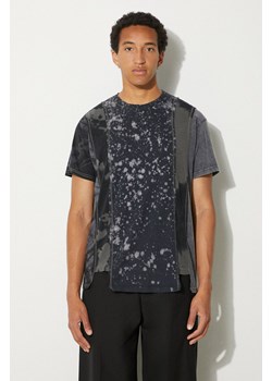 Needles t-shirt bawełniany 5 Cuts S/S Tee - B&W Mishmash męski kolor czarny wzorzysty OT307 ze sklepu PRM w kategorii T-shirty męskie - zdjęcie 173466225