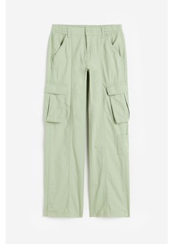 H & M - Płócienne spodnie cargo - Zielony ze sklepu H&M w kategorii Spodnie damskie - zdjęcie 173466378