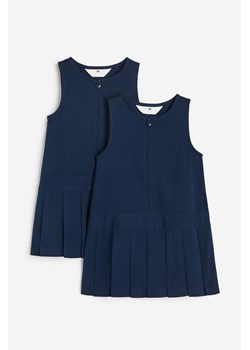 H & M - Sukienka szkolna 2-pak - Niebieski ze sklepu H&M w kategorii Sukienki dziewczęce - zdjęcie 173466408