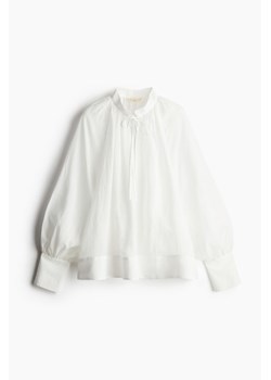 H & M - Bluzka z baloniastym rękawem - Biały ze sklepu H&M w kategorii Bluzki damskie - zdjęcie 173466416