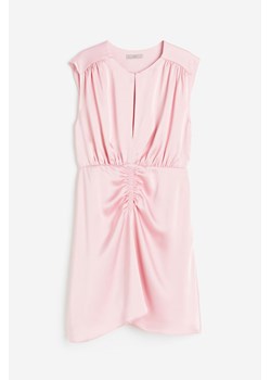 H & M - Drapowana sukienka satynowa - Różowy ze sklepu H&M w kategorii Sukienki - zdjęcie 173466436