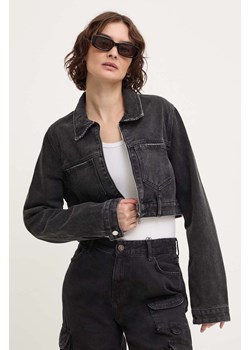 Answear Lab kurtka jeansowa damska kolor czarny przejściowa ze sklepu ANSWEAR.com w kategorii Kurtki damskie - zdjęcie 173467717