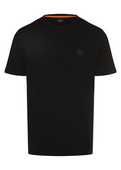 BOSS Orange Koszulka męska - Tales Mężczyźni Bawełna czarny jednolity ze sklepu vangraaf w kategorii T-shirty męskie - zdjęcie 173472297