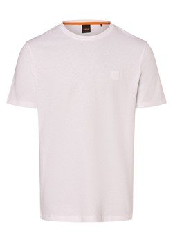 BOSS Orange Koszulka męska - Tales Mężczyźni Bawełna biały jednolity ze sklepu vangraaf w kategorii T-shirty męskie - zdjęcie 173472298