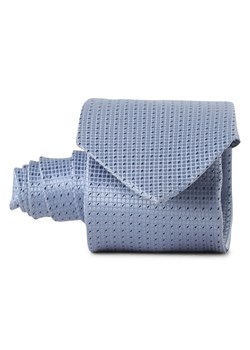 Calvin Klein Jedwabny krawat męski Mężczyźni jasnoniebieski wypukły wzór tkaniny ze sklepu vangraaf w kategorii Krawaty - zdjęcie 173472337
