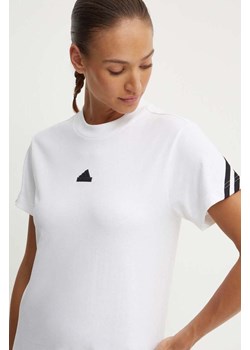 adidas t-shirt bawełniany Future Icons damski kolor biały IW5203 ze sklepu ANSWEAR.com w kategorii Bluzki damskie - zdjęcie 173473007