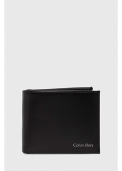 Calvin Klein portfel skórzany męski kolor czarny K50K512076 ze sklepu ANSWEAR.com w kategorii Portfele męskie - zdjęcie 173473167