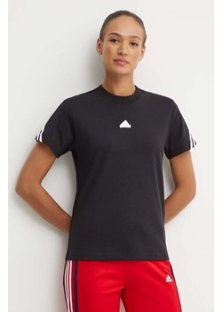 adidas t-shirt bawełniany Future Icons damski kolor czarny IW4563 ze sklepu ANSWEAR.com w kategorii Bluzki damskie - zdjęcie 173473365