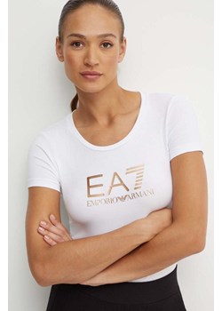 EA7 Emporio Armani t-shirt damski kolor biały TJFKZ.8NTT66 ze sklepu ANSWEAR.com w kategorii Bluzki damskie - zdjęcie 173473395