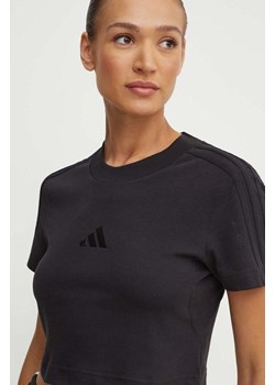 adidas t-shirt bawełniany All SZN damski kolor czarny JI9102 ze sklepu ANSWEAR.com w kategorii Bluzki damskie - zdjęcie 173473405