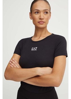 EA7 Emporio Armani t-shirt damski kolor czarny TJDZZ.6DTT12 ze sklepu ANSWEAR.com w kategorii Bluzki damskie - zdjęcie 173473415