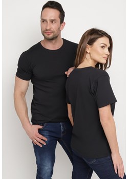 Czarna Koszulka Megiore ze sklepu Born2be Odzież w kategorii T-shirty męskie - zdjęcie 173473769