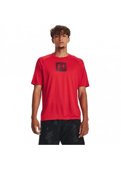 Męska koszulka treningowa Under Armour UA Tech Print Fill SS - czerwona ze sklepu Sportstylestory.com w kategorii T-shirty męskie - zdjęcie 173475439