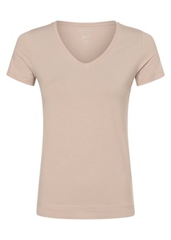 Marie Lund T-shirt damski Kobiety Bawełna beżowy jednolity ze sklepu vangraaf w kategorii Bluzki damskie - zdjęcie 173475559