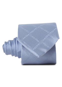 Calvin Klein Jedwabny krawat męski Mężczyźni jasnoniebieski wzorzysty ze sklepu vangraaf w kategorii Krawaty - zdjęcie 173475585