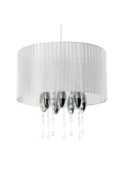 Lampa wisząca glamour E513-Camilo - biały ze sklepu Edinos.pl w kategorii Lampy wiszące - zdjęcie 173475595