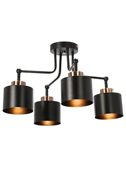 Czarna loftowa lampa sufitowa - K516-Elevo ze sklepu Edinos.pl w kategorii Lampy sufitowe - zdjęcie 173476045