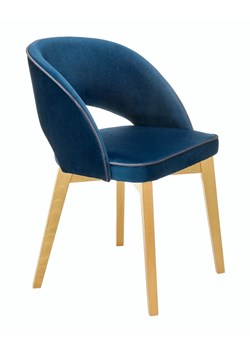 Niebieskie krzesło w stylu skandynawskim - Sidal ze sklepu Edinos.pl w kategorii Krzesła - zdjęcie 173476097
