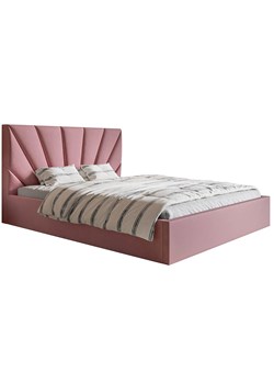 Różowe tapicerowane łóżko 180x200 - Senti 2X ze sklepu Edinos.pl w kategorii Łóżka i materace - zdjęcie 173476126
