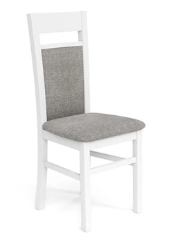 Skandynawskie krzesło drewniane Lettar - Biały ze sklepu Edinos.pl w kategorii Krzesła - zdjęcie 173476435