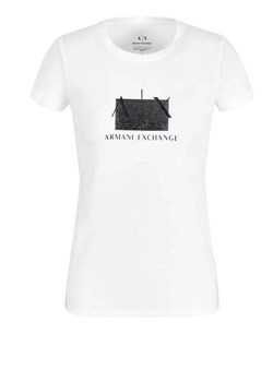 t-shirt damski armani exchange 3dyt51 yjetz  biały ze sklepu Royal Shop w kategorii Bluzki damskie - zdjęcie 173478319