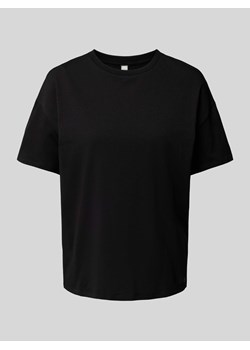 T-shirt z prążkowanym okrągłym dekoltem ze sklepu Peek&Cloppenburg  w kategorii Bluzki damskie - zdjęcie 173478605