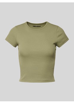 T-shirt z efektem prążkowania ze sklepu Peek&Cloppenburg  w kategorii Bluzki damskie - zdjęcie 173478797