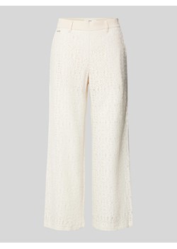Spodnie materiałowe o rozkloszowanym kroju z koronką szydełkową model ‘Style. Maine’ ze sklepu Peek&Cloppenburg  w kategorii Spodnie damskie - zdjęcie 173478878