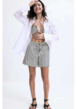 H & M - Bawełniane szorty bez zapięcia - Beżowy ze sklepu H&M w kategorii Szorty - zdjęcie 173478975