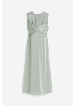 H & M - MAMA Satynowa sukienka - Zielony ze sklepu H&M w kategorii Sukienki ciążowe - zdjęcie 173478976