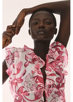 H & M - Bluzka z falbankami - Biały ze sklepu H&M w kategorii Bluzki damskie - zdjęcie 173478979
