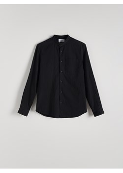 Reserved - Koszula slim fit z kieszonką - czarny ze sklepu Reserved w kategorii Koszule męskie - zdjęcie 173498947