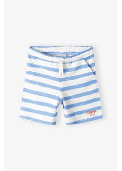 Szorty chłopięce na lato - biało- niebieskie paski - Limited Edition ze sklepu 5.10.15 w kategorii Spodenki chłopięce - zdjęcie 173499435