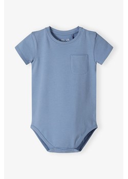 Niebieskie body niemowlęce z krótkim rękawem - 5.10.15. ze sklepu 5.10.15 w kategorii Odzież dla niemowląt - zdjęcie 173499447