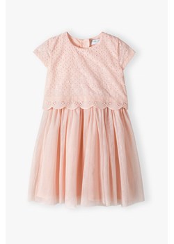 Różowa elegancka sukienka dla dziewczynki ze sklepu 5.10.15 w kategorii Sukienki dziewczęce - zdjęcie 173499459
