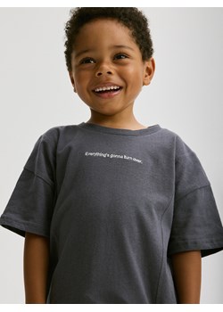 Reserved - T-shirt oversize - ciemnoszary ze sklepu Reserved w kategorii T-shirty chłopięce - zdjęcie 173500328