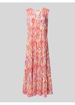 Długa sukienka z wiskozy z efektem stopniowania ze sklepu Peek&Cloppenburg  w kategorii Sukienki - zdjęcie 173500546