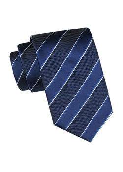 Męski Krawat - Angelo di Monti - Prążek w Granat i Niebieski KRADM2151 ze sklepu JegoSzafa.pl w kategorii Krawaty - zdjęcie 173500845