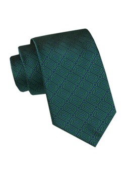 Męski Krawat - Angelo di Monti - Zielony, Drobny Geometryczny Wzór KRADM2144 ze sklepu JegoSzafa.pl w kategorii Krawaty - zdjęcie 173500849