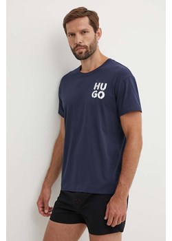 HUGO t-shirt lounge kolor granatowy z nadrukiem 50520463 ze sklepu ANSWEAR.com w kategorii T-shirty męskie - zdjęcie 173501847