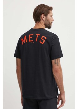 Nike t-shirt bawełniany New York Mets męski kolor czarny z nadrukiem ze sklepu ANSWEAR.com w kategorii T-shirty męskie - zdjęcie 173501937