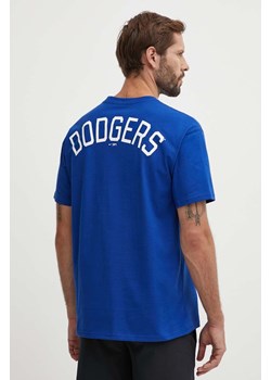 Nike t-shirt bawełniany Los Angeles Dodgers męski kolor niebieski z aplikacją ze sklepu ANSWEAR.com w kategorii T-shirty męskie - zdjęcie 173501947