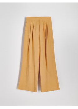Reserved - Spodnie z wiskozy - jasnopomarańczowy ze sklepu Reserved w kategorii Spodnie damskie - zdjęcie 173502155