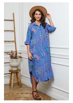 Fleur de Lin Lniana sukienka w kolorze niebieskim ze sklepu Limango Polska w kategorii Sukienki - zdjęcie 173504518