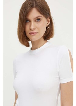 Calvin Klein t-shirt damski kolor biały K20K207322 ze sklepu ANSWEAR.com w kategorii Bluzki damskie - zdjęcie 173506699