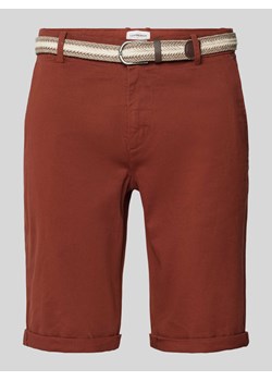 Bermudy o kroju slim fit z paskiem ze sklepu Peek&Cloppenburg  w kategorii Spodenki męskie - zdjęcie 173507198