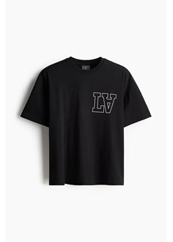 H & M - T-shirt z nadrukiem Loose Fit - Czarny ze sklepu H&M w kategorii Bluzki damskie - zdjęcie 173507327