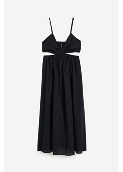H & M - Popelinowa sukienka z wycięciami - Czarny ze sklepu H&M w kategorii Sukienki - zdjęcie 173507396