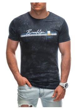T-shirt męski z nadrukiem 1945S - czarny ze sklepu Edoti w kategorii T-shirty męskie - zdjęcie 173507788